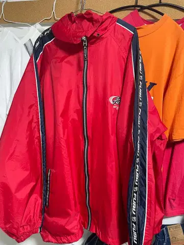 FUBU SPORTS SERIES 빨간색 나일론 자켓