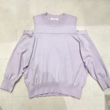 anysis 오프숄더 니트 스웨터 상의 블라우스 핑크