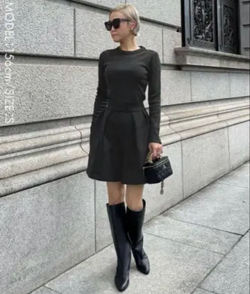 JENNE 미라인 스트레치 큐롯 블랙 S 사이즈