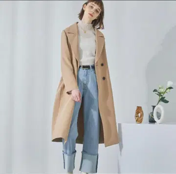 PUBLIC TOKYO 베이지 롱 코트