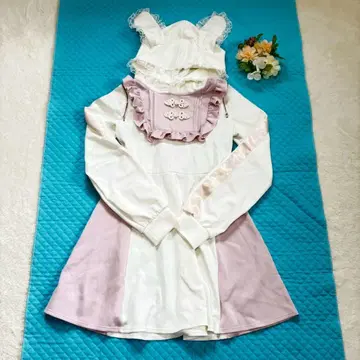 미사용 새상품 Ank Rouge 앙크루즈 차이나 원피스 토끼 귀