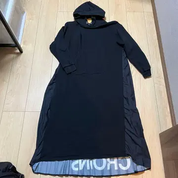 [ RODEO CROWNS ] 백 플리츠 후드티 맥시 원피스 프리 사이즈