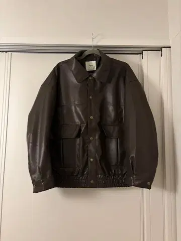 페이크 레더 자켓