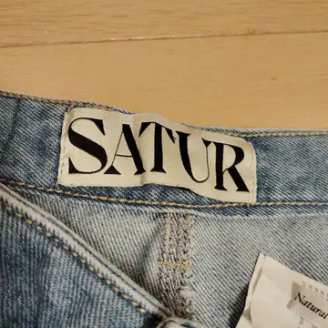 SATUR 와이드 레그 데님 팬츠 라이트 블루