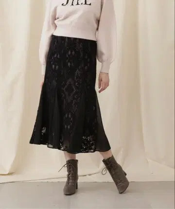 JILL by JILL STUART 몰 레이스 머메이드 스커트