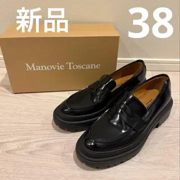 [ 새상품 ] Manovie Toscane 블랙 로퍼 38
