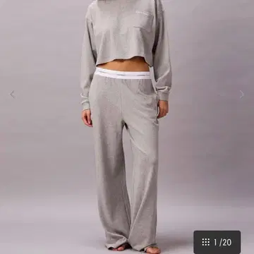 캘빈 클라인 그레이 스웨트 팬츠