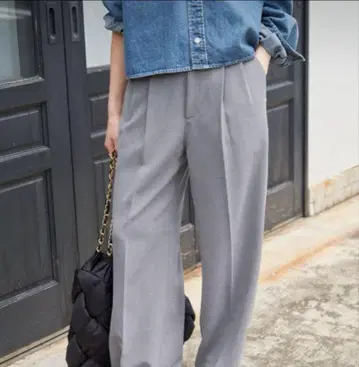 [새상품급] 스픽앤스팬 더블 크로스 투턱 팬츠 그레이A 34