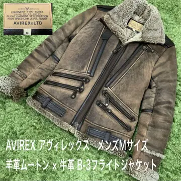 새상품급 천연 가죽 AVIREX 아비렉스 B-3 플라이트 자켓 남성용 M