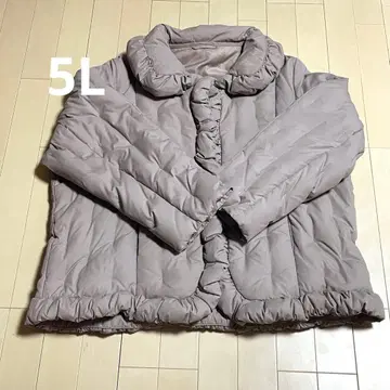 5L 프릴 포함 그레이 다운 자켓