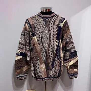 TUNDRA 툰드라 3D 니트 스웨터 캐나다제 쿠지 M