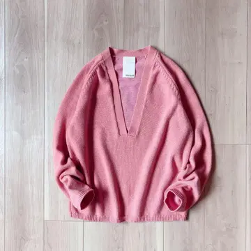 새상품급 Whim Gazette 위임 가제트 V넥 니트 풀오버