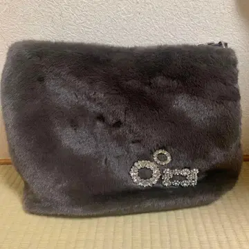 FENNEL 그레이 퍼 핸드백