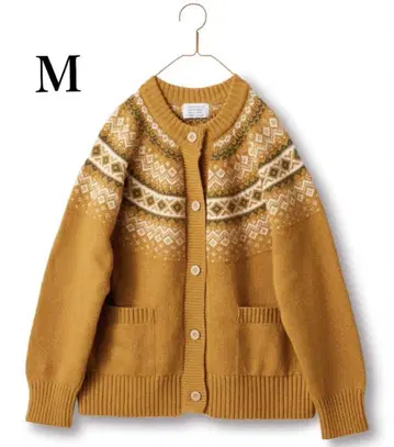 [ 미사용 새상품 ] 펠리시모/써니클라우드 노르딕 가디건 노랑