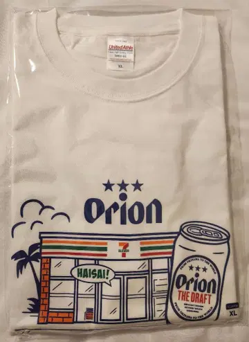 오키나와 세븐일레븐 한정판 오리온 맥주 콜라보 T셔츠 XL 사이즈