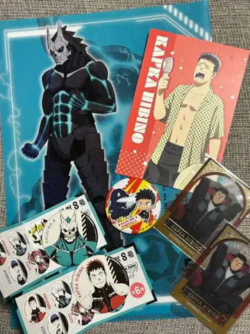 괴수 8호 카프카 세트 클리어 파일 캔뱃지 카드