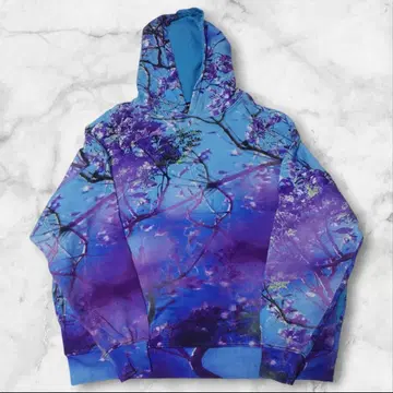 데시구알 프린트 긴팔 후드 맨투맨 S 니나가와 미카 Desigual