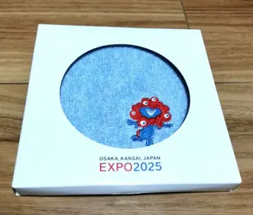 EXPO 2025 미야쿠미야쿠 자수 핸드 타월 블루