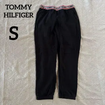 TOMMY HILFIGER [ S ] 블랙 조거 팬츠 맨투맨 데님