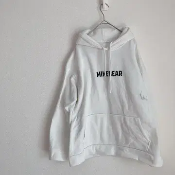 MIKEWEAR [ F ] 후드 부착 화이트 후드티 속기모