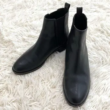 컨디션 최상 츠모리치사토 워크 사이드 고어 부츠 가죽 22.5cm 블랙