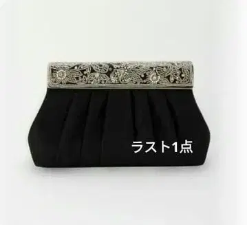 NOCTILUCA 비즈 자수 새틴 클러치백 숄더백 3way 블랙