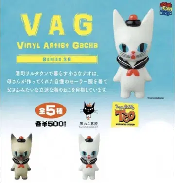 VAG39 my little Teo 2종 세트 블랙 고양이 디자인 메디콤