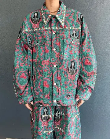 KIDILL 23AW 프린트 데님 자켓