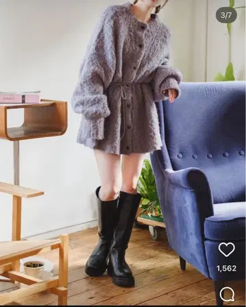 Kastane 코드 끈 포함 MIX 기모 가운 purple