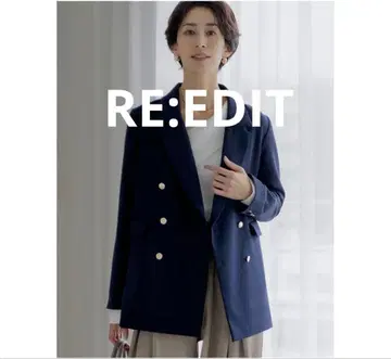 RE:EDIT 리디 골드 버튼 블레이저 자켓 #네이비