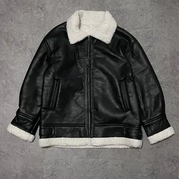 00s Archive B3 페이크 무스탕 자켓 y2k 블랙