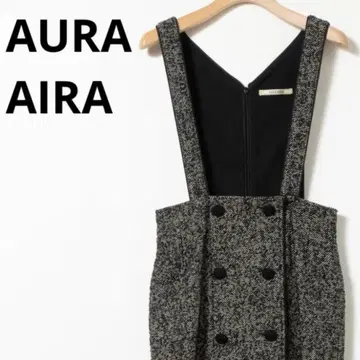 AURA AIRA 트위드 울 살로펫 올인원 일본제