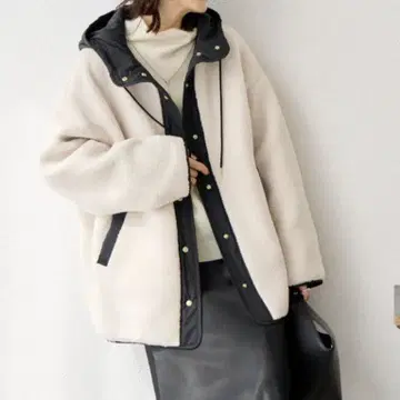 시착만 한 상품 RIVE DROITE 후드 보아 코트