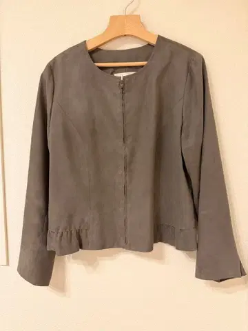 노카라 자켓 스웨이드풍 (빅 사이즈 15호)