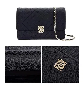 블랙 퀼팅 숄더백