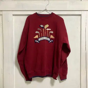 아메리칸 맨투맨 구제 의류 red cliff