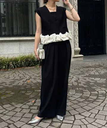 새상품 M DOUDOU (두두) [포멀 대응] 휘핑 헴 드레스