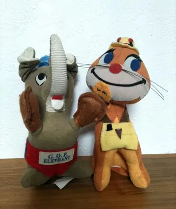 G.O.P. 코끼리와 고양이 봉제 인형 세트 / 패셔너블 잡화
