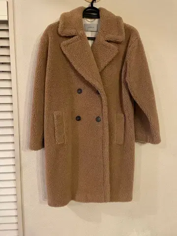 MARELLA 카멜 더블 브레스트 롱 코트