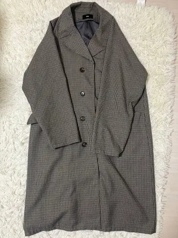 HARE 체스터 코트 체크 무늬