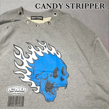 CANDY STRIPPER FIRE SKULL DAMAGE SWEAT
