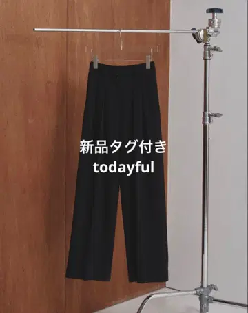 TODAYFUL Doubletuck Twill Trousers ( 36
