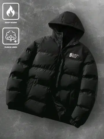 [ 새상품 ] Manfinity Homme 후드 부착 충전솜 코트