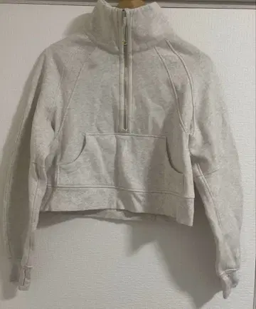 Scuba 오버 사이즈 퍼널 넥 하프 지퍼