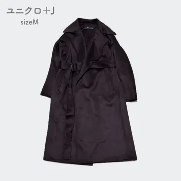 유니클로 +J 캐시미어 블렌드 랩 롱 코트 브라운