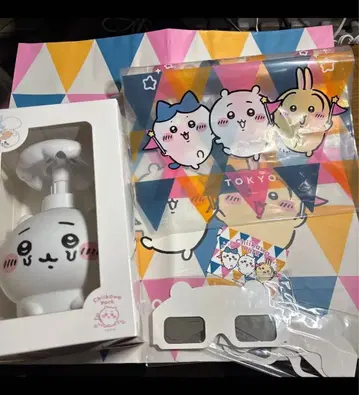 비누 디스펜서 기생된 치이카와 (먼작귀) 쇼핑백 3D 안경 3종 세트