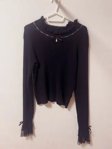 얌전한 하이넥 리브 니트 Pal elfy