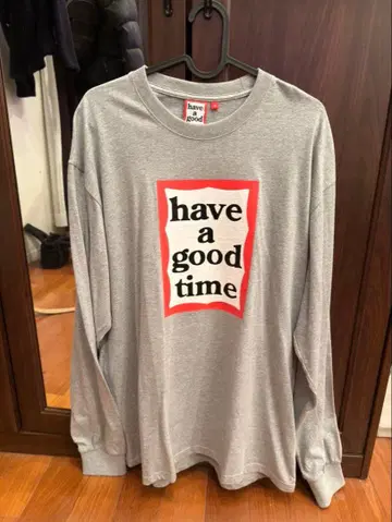 have a good time 그레이 XL 긴팔 티셔츠
