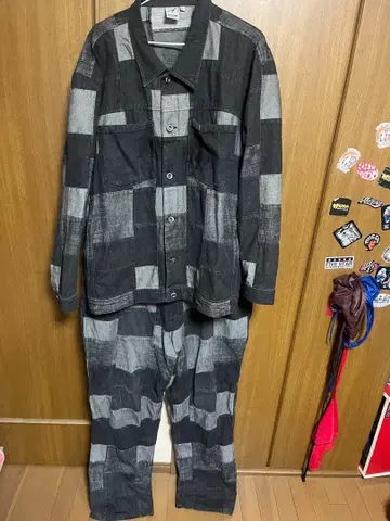 칼카니 데님 셋업 패치워크