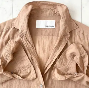 Whim Gazette 베이지 cotton 긴팔 셔츠